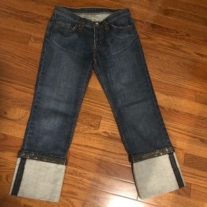 2X Denim Laboratory boot cut bling cuffed Jeans size 2